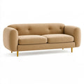 Divano due posti 190 x 90 x 78 cm in tessuto beige stile moderno