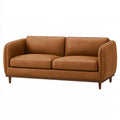 Divano 2 posti 160 x 85 x 82 cm in pelle sintetica marrone - stile moderno